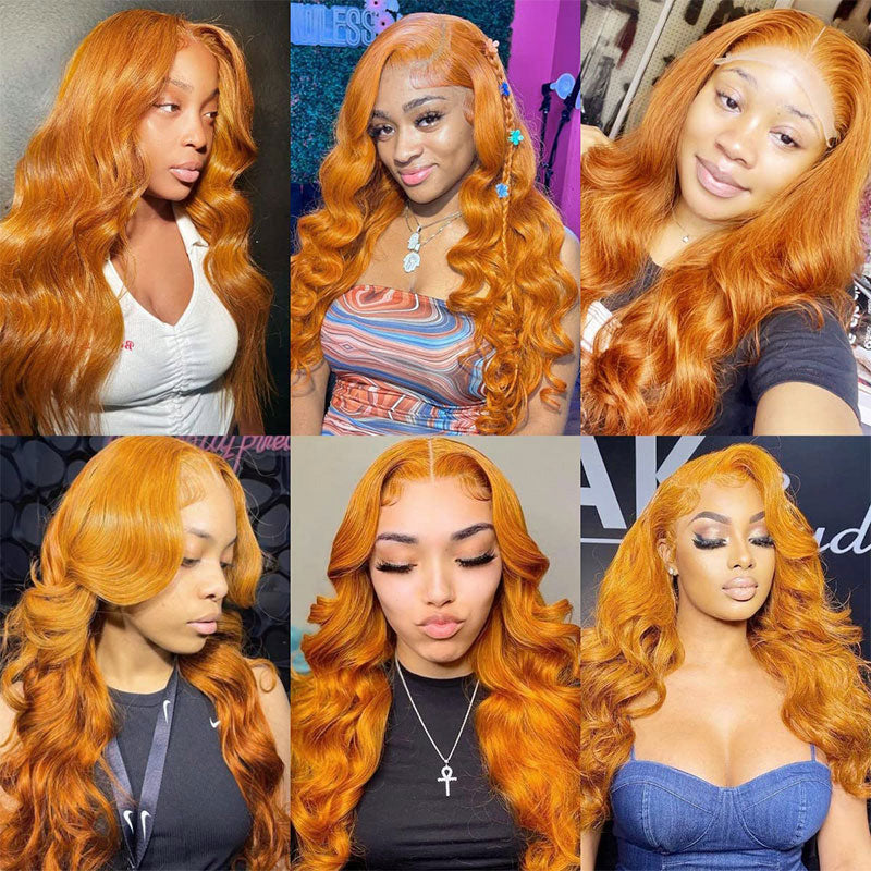 Ginger Wig Body Wave Lace Front Wig Hair Wig 4x4/13x4/13x6 Transparent Lace Front Wig