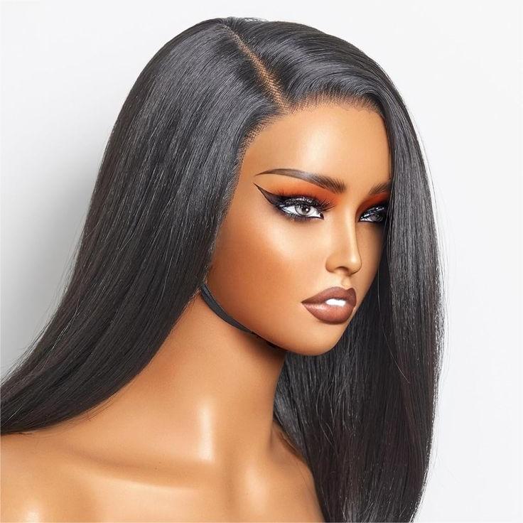 Wear & Go Glueless Wig Black Straight Bob 13x4 Lace Wigs With Breathable Cap