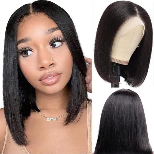 Wear & Go Glueless Wig Black Straight 13x4 Lace Wigs With Breathable Cap