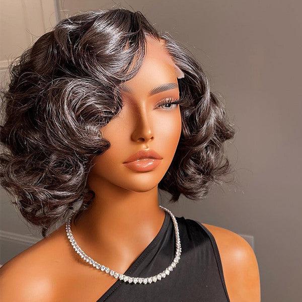 FABA Bouncy Left C Part Natural Loose Wave Glueless Wig Pre Plucked & Bleached Natural Hairline