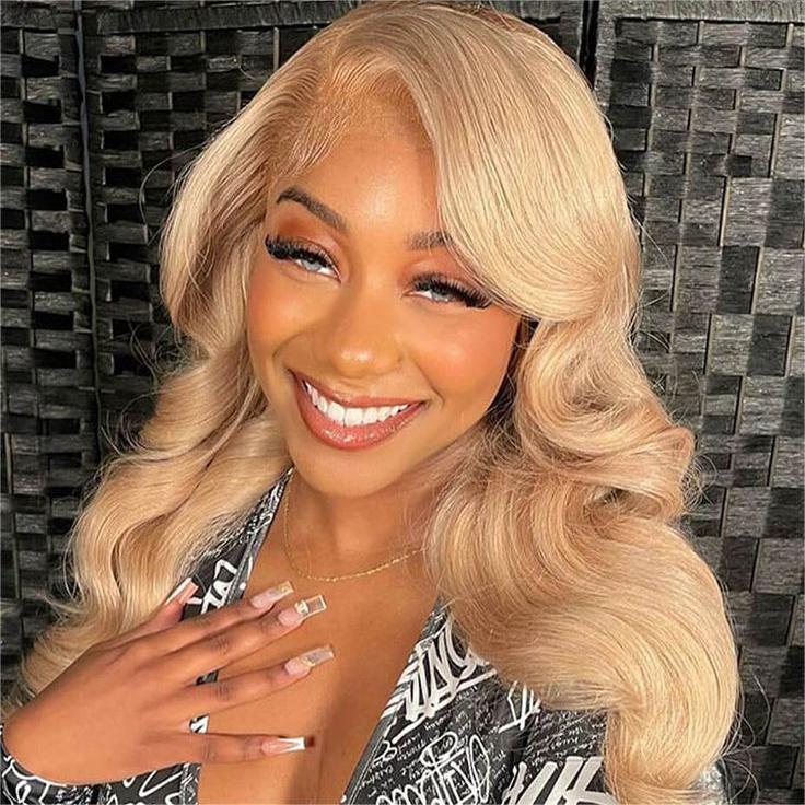 FABA Honey Blonde Color Body Wave Wig 360 Transparent Lace Front Wigs 150% / 180% Density Wig