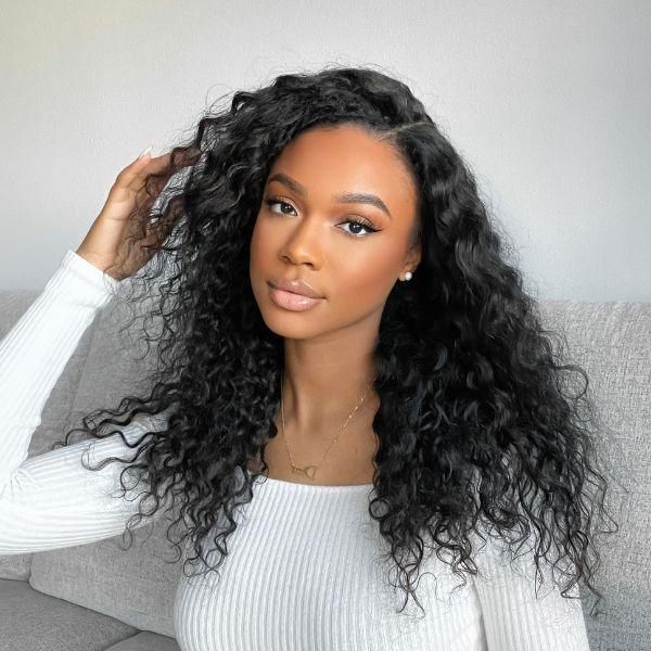 FABA 9x6 HD PreMax Lace Natural Black Loose Curly Glueless Wigs