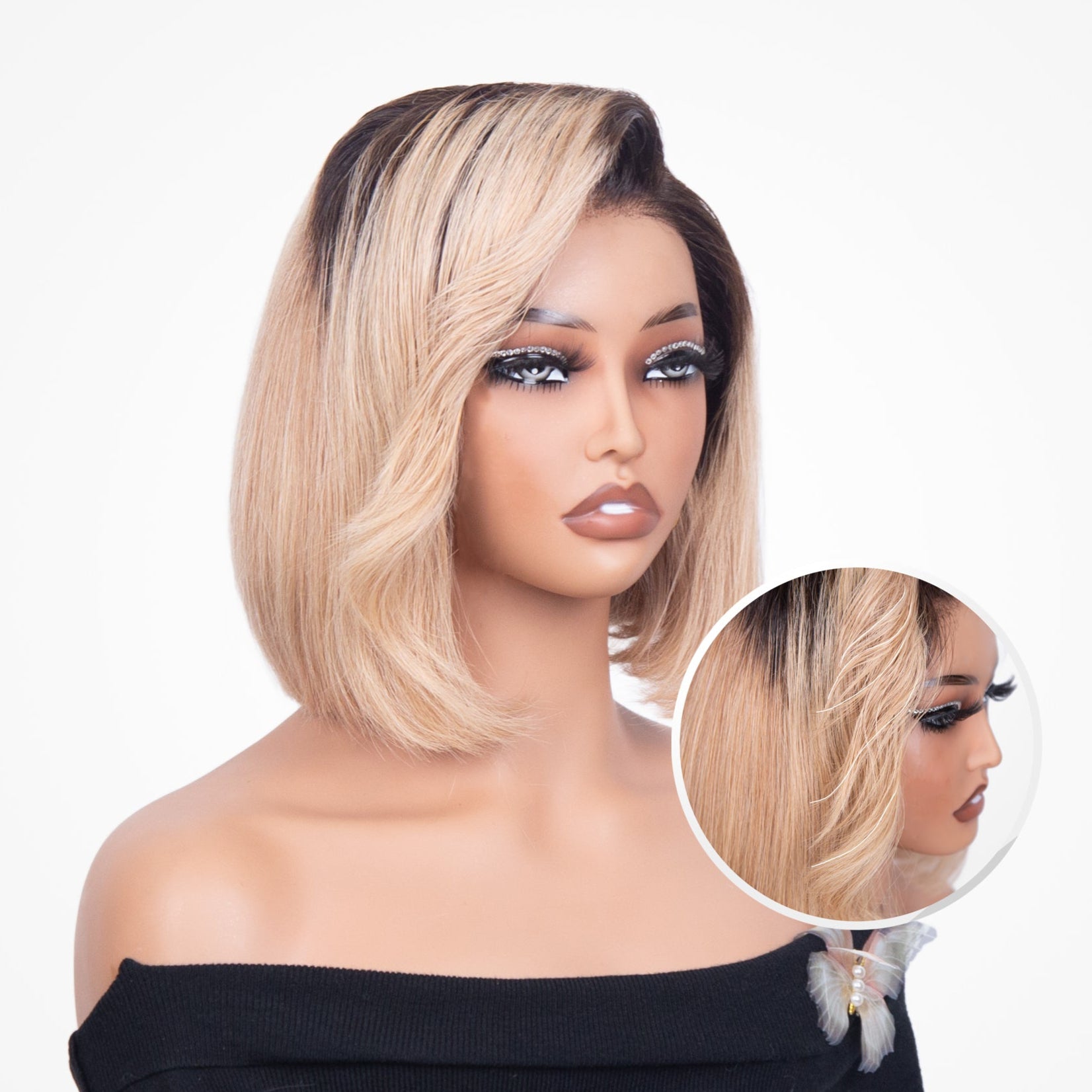 FABA Blonde Highlight Glueless 9x6 PreMax HD Lace Wig Pre Plucked & Bleached Human Hair Wigs