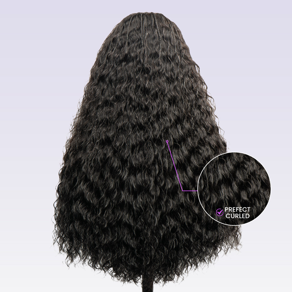 FABA Pre-Braided Goddess Braid 9x6 PreMarting Wear GO Wigs HD Lace Wig Natural Black Wig With Bleached Bye Bye Knots