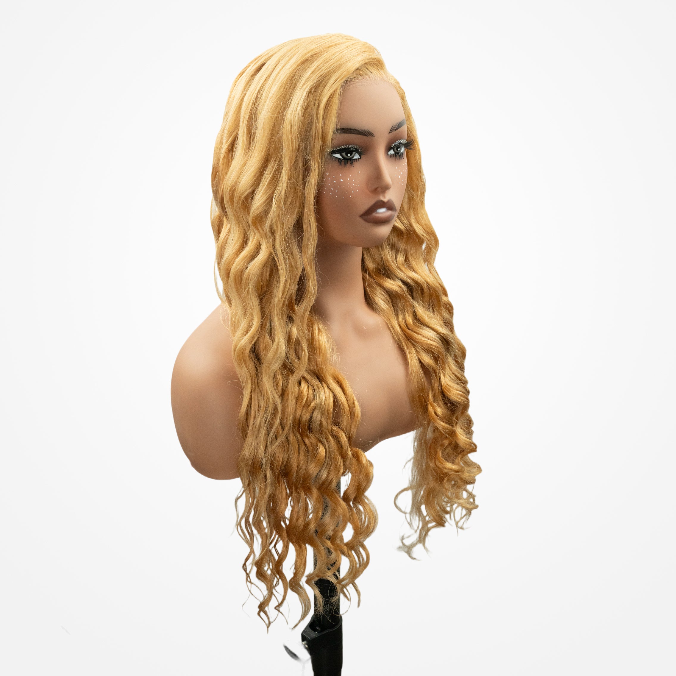 FABA Loose Wave 7x5 Lace Glueless Wig Honey Blonde Color Pre-Cut Wigs Natural Hairline Wigs