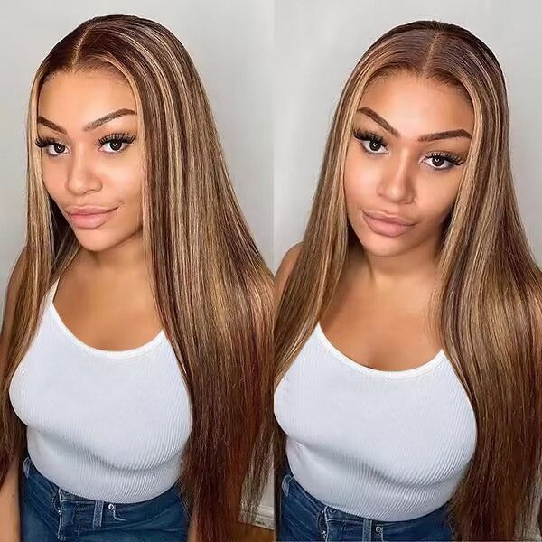 FABA 9x6 HD Lace Glueless Wig Highlight Color Pre-Bleached ByeBye Knots Wigs Natural Hairline Wigs