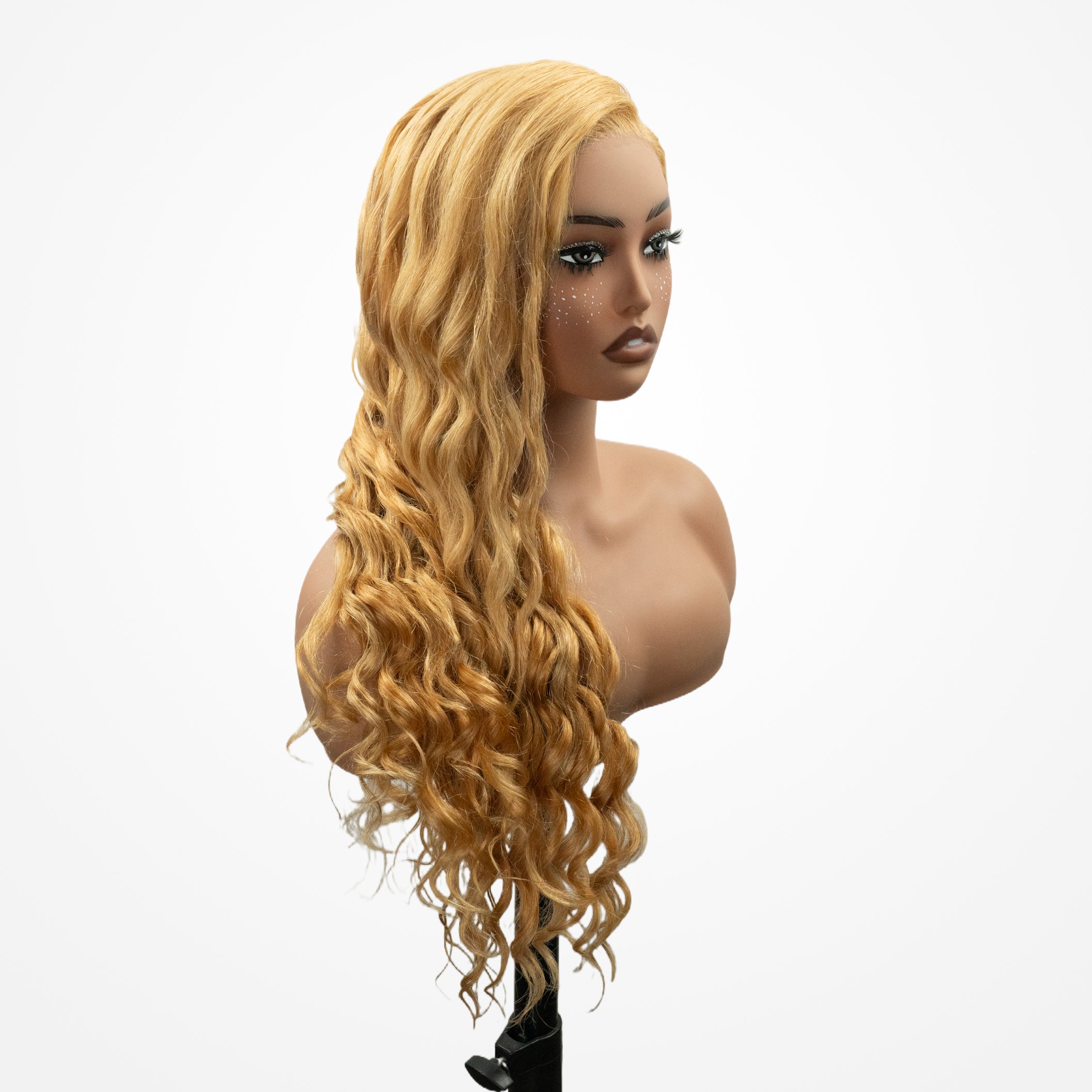 FABA Loose Wave 7x5 Lace Glueless Wig Honey Blonde Color Pre-Cut Wigs Natural Hairline Wigs