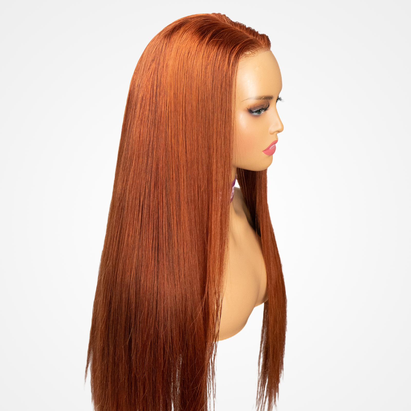 Glueless Tiny Knot Transparent Lace 7x5 Lace Black Straight Wig With Bleached Knots