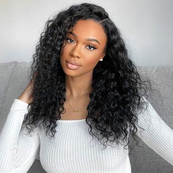 FABA 9x6 HD PreMax Lace Natural Black Loose Curly Glueless Wigs