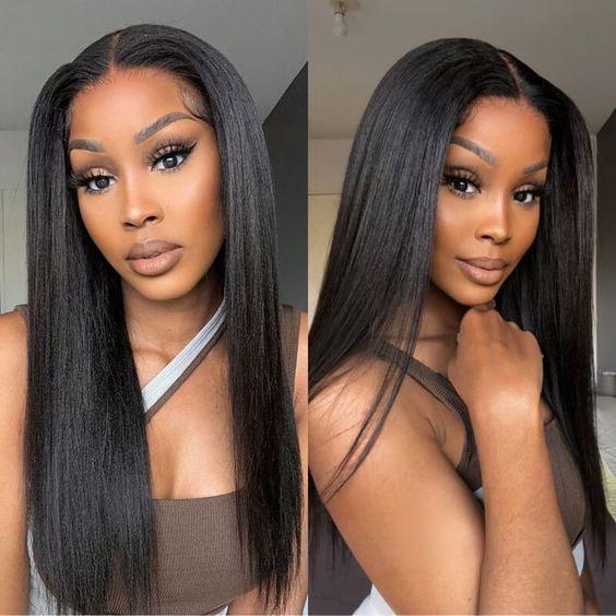 FABA Pre-Style Straight Wigs Part Max 9x6 Pre-Bleached Black Color Bye Bye Knots Glueless Wig Natural Hairline Wig