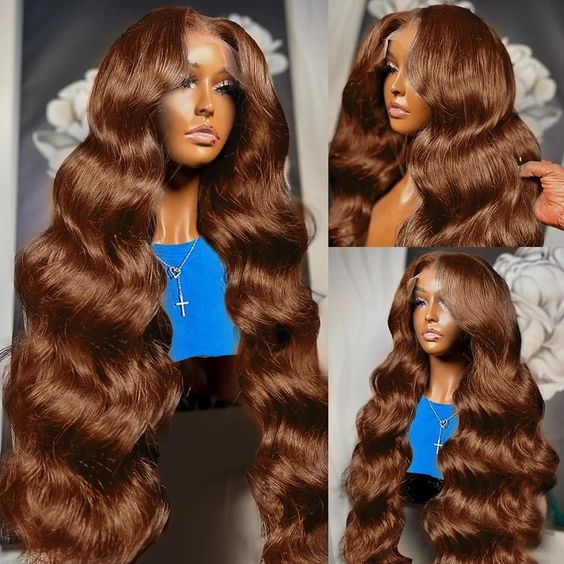 Pre-Cut Lace Wear Go Glueless Wig Dark Brown Pure Color Body Wave Breathable