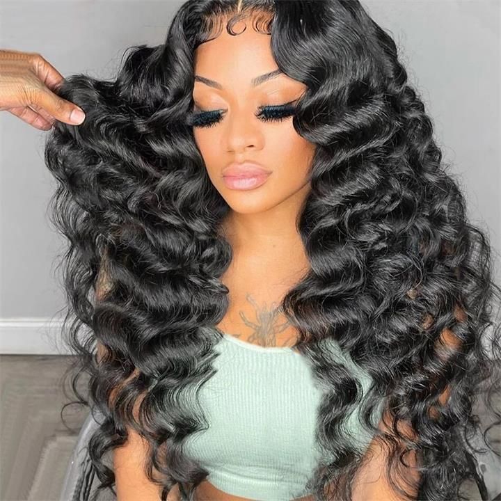 Glueless Wig Loose Deep Wave 13x4 Lace Front Wigs Human Hair Pre-Cut