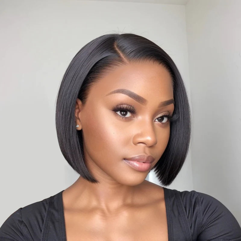 Bob Straight 4x4/13x4/13x6 Transparent Lace Front Wigs With Side Part Perfect For Any Face Shapes