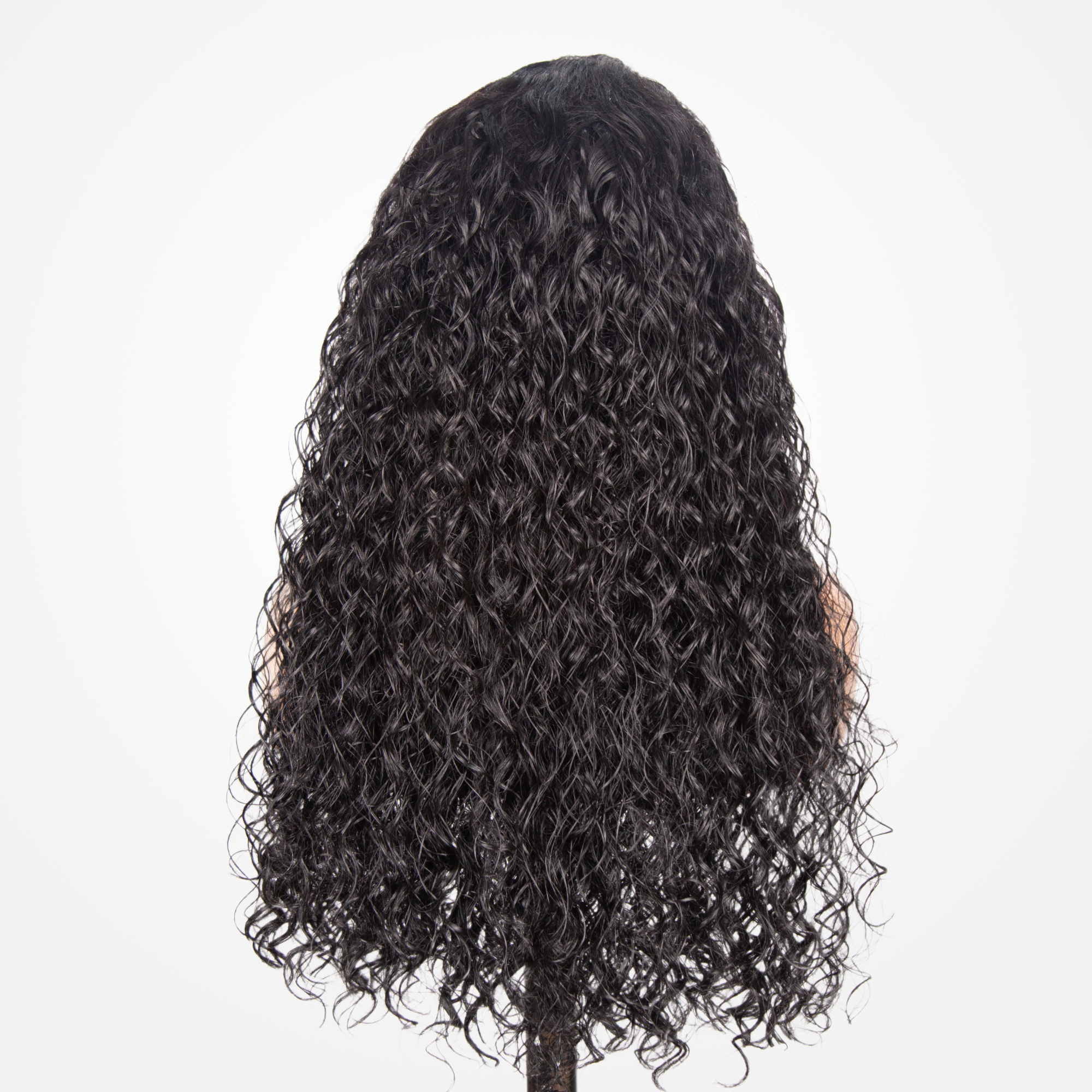 Put On Go CPart 7x5 Transparent Lace Pre-Styling Fashion Black Curly Hair Blended Wig