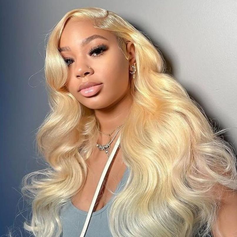 Blonde #613 Wig Body Wave Wig Transparent Lace Front Wigs Human Hair Wig