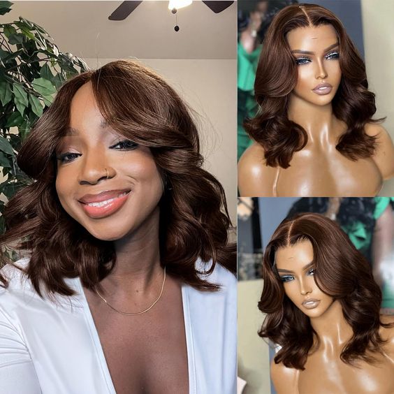 Pre-Cut Lace Wear Go Glueless Wig Dark Brown Pure Color Body Wave Breathable