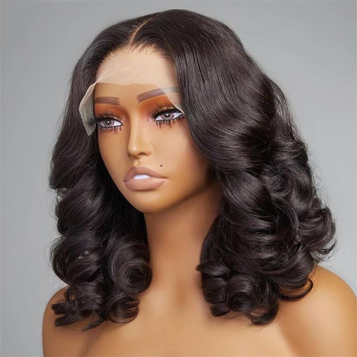 Short Glueless Body Wave Bob Wig 4x4/13x4 Lace Front Human Hair With Breathable Cap