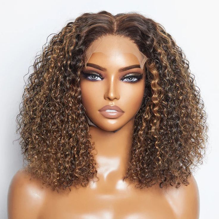 FABA Omber Brown Deep Wave Ready to Go Wig Glueless Wig Human Hair Wigs